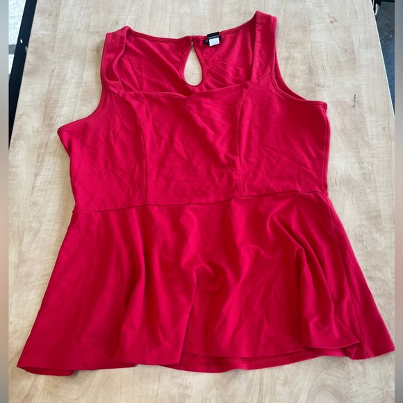 Torrid Square Neck Red Peplum Top 2X - Picture 7 of 7
